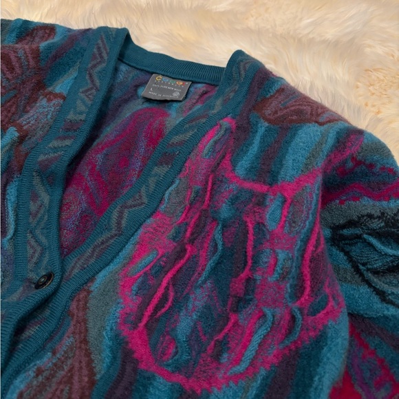 COOGI Multicolor Patterned Cardigan Sweater - Picture 4 of 13